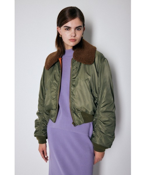MOUSSY（マウジー）の「F/FUR COLLAR BOMBER ジャケット（MA-1