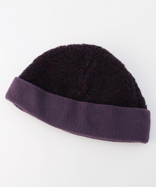 COLD BREAKER（コールドブレーカー）の「COLD BREAKER/コールドブレーカー WOOL PILE X FLEECE/ウール パイル×フリース（キャップ・メンズ・ブラック/オリーブ/グレー/ライトグレー/パープル・ﾌﾘ-）」の5枚目の写真