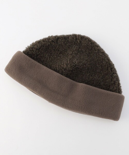 COLD BREAKER（コールドブレーカー）の「COLD BREAKER/コールドブレーカー WOOL PILE X FLEECE/ウール パイル×フリース（キャップ・メンズ・ブラック/オリーブ/グレー/ライトグレー/パープル・ﾌﾘ-）」の4枚目の写真