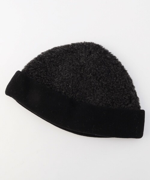 COLD BREAKER（コールドブレーカー）の「COLD BREAKER/コールドブレーカー WOOL PILE X FLEECE/ウール パイル×フリース（キャップ・メンズ・ブラック/オリーブ/グレー/ライトグレー/パープル・ﾌﾘ-）」の2枚目の写真