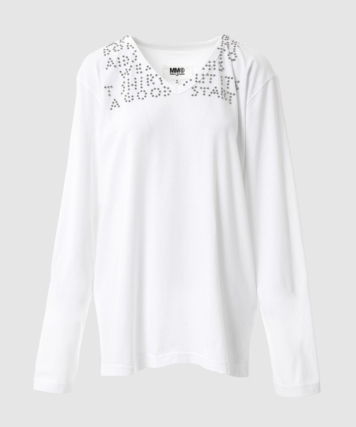 MM6 Maison Margiela(エムエムシックス メゾン マルジェラ)の「T-SHIRT(Tシャツ/カットソー・メンズ・ホワイト/ブラック/その他・M/L)」の2枚目の写真