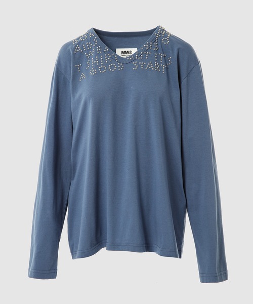 MM6 Maison Margiela(エムエムシックス メゾン マルジェラ)の「T-SHIRT(Tシャツ/カットソー・メンズ・ホワイト/ブラック/その他・M/L)」の1枚目の写真