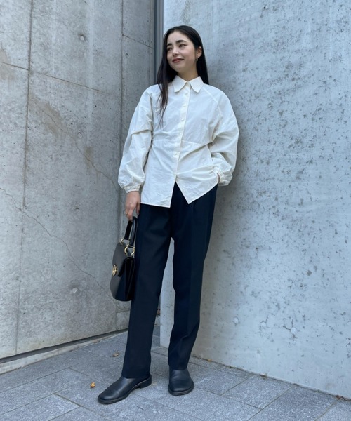 ReNorm(リノーム)の「【井手祐来コラボ】SET UPテーパードパンツ(スラックス・レディース・ブラック/チャコール・S/M)」の1枚目の写真