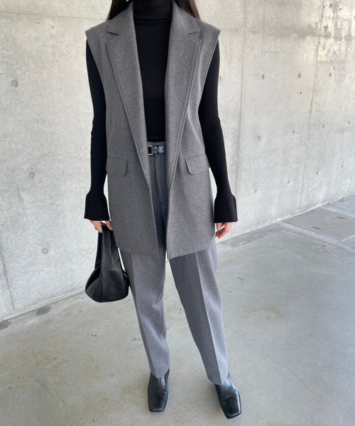 ReNorm(リノーム)の「【井手祐来コラボ】SET UPテーパードパンツ(スラックス・レディース・ブラック/チャコール・S/M)」の12枚目の写真