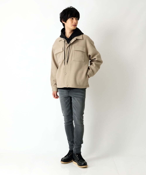 MK MICHEL KLEIN HOMME (エムケーミッシェルクランオム)の「CPOストレッチブルゾン(ブルゾン・メンズ・ライトブルー/ブラック/ライトブラウン/アイボリー・48/46)」の2枚目の写真