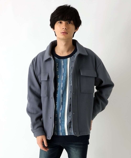 MK MICHEL KLEIN HOMME (エムケーミッシェルクランオム)の「CPOストレッチブルゾン(ブルゾン・メンズ・ライトブルー/ブラック/ライトブラウン/アイボリー・48/46)」の4枚目の写真