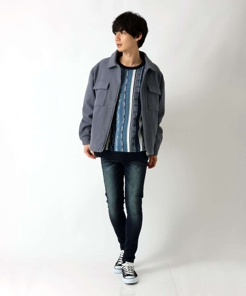 MK MICHEL KLEIN HOMME (エムケーミッシェルクランオム)の「CPOストレッチブルゾン(ブルゾン・メンズ・ライトブルー/ブラック/ライトブラウン/アイボリー・48/46)」の5枚目の写真