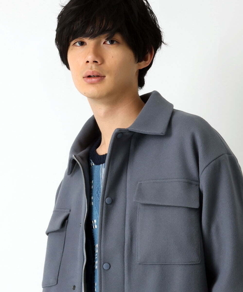 MK MICHEL KLEIN HOMME (エムケーミッシェルクランオム)の「CPOストレッチブルゾン(ブルゾン・メンズ・ライトブルー/ブラック/ライトブラウン/アイボリー・48/46)」の6枚目の写真