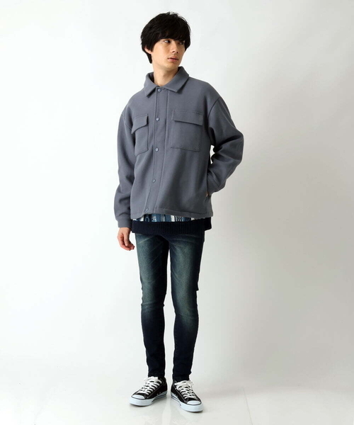 MK MICHEL KLEIN HOMME (エムケーミッシェルクランオム)の「CPOストレッチブルゾン(ブルゾン・メンズ・ライトブルー/ブラック/ライトブラウン/アイボリー・48/46)」の9枚目の写真