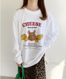 キャラチョイ（キャラチョイ）の「TOM&JERRY/トムとジェリー/ジェリー/CHEESE/ロングスリーブTシャツ/映画/キャラクター（Tシャツ/カットソー）」