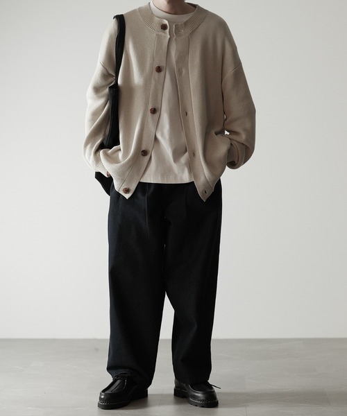 RUUBON(ルーボン)の「【RUUBON】ramielike crew neck cardigan / ラミーライク クルーネック カーディガン(カーディガン/ボレロ・メンズ・ネイビー/ナチュラル・S/M/L)」の18枚目の写真