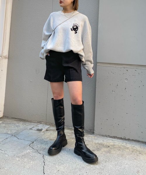 WHO'S WHO gallery（フーズフーギャラリー）の「センタープレスショートパンツ（その他パンツ・レディース・チャコールグレー/ブラック/オフホワイト/ブラック系・FREE）」の11枚目の写真
