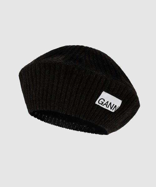 GANNI(ガニー)の「Structured Rib Beret(ハンチング/ベレー帽・レディース・ピンク系その他/ブラック系その他/ブラウン系その他・ONE SIZE)」の2枚目の写真