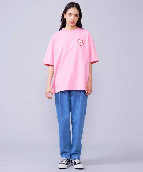 MILKFED.（ミルクフェド）の「HEART LOGO WIDE S/S TEE（Tシャツ/カットソー・レディース・オフホワイト/ホワイト/ブラック/ピンク/グレー・ONE SIZE）」の9枚目の写真