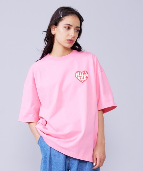 MILKFED.（ミルクフェド）の「HEART LOGO WIDE S/S TEE（Tシャツ/カットソー・レディース・オフホワイト/ホワイト/ブラック/ピンク/グレー・ONE SIZE）」の7枚目の写真