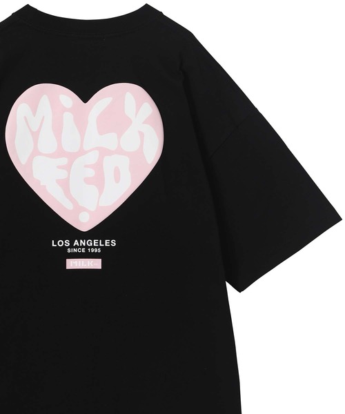 MILKFED.（ミルクフェド）の「HEART LOGO WIDE S/S TEE（Tシャツ/カットソー・レディース・オフホワイト/ホワイト/ブラック/ピンク/グレー・ONE SIZE）」の22枚目の写真