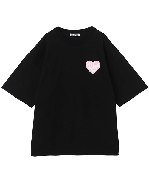 MILKFED.（ミルクフェド）の「HEART LOGO WIDE S/S TEE（Tシャツ/カットソー・レディース・オフホワイト/ホワイト/ブラック/ピンク/グレー・ONE SIZE）」の11枚目の写真