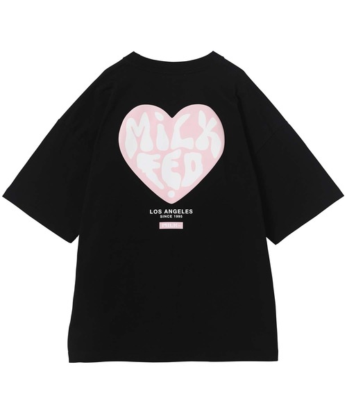 MILKFED.（ミルクフェド）の「HEART LOGO WIDE S/S TEE（Tシャツ/カットソー・レディース・オフホワイト/ホワイト/ブラック/ピンク/グレー・ONE SIZE）」の12枚目の写真