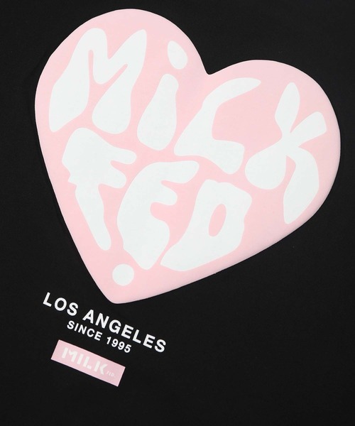 MILKFED.（ミルクフェド）の「HEART LOGO WIDE S/S TEE（Tシャツ/カットソー・レディース・オフホワイト/ホワイト/ブラック/ピンク/グレー・ONE SIZE）」の17枚目の写真