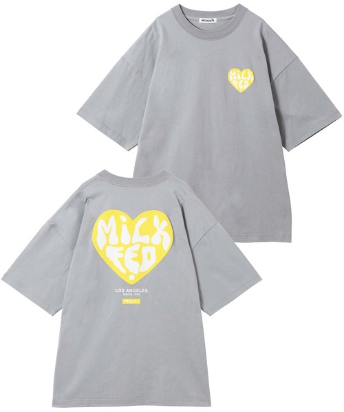 MILKFED.（ミルクフェド）の「HEART LOGO WIDE S/S TEE（Tシャツ/カットソー・レディース・オフホワイト/ホワイト/ブラック/ピンク/グレー・ONE SIZE）」の20枚目の写真
