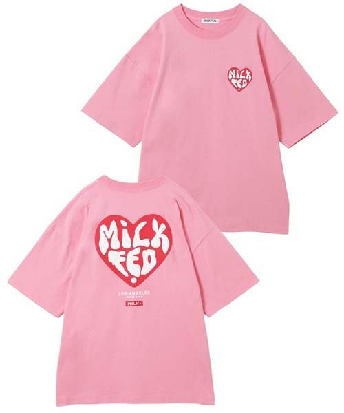 MILKFED.（ミルクフェド）の「HEART LOGO WIDE S/S TEE（Tシャツ/カットソー・レディース・オフホワイト/ホワイト/ブラック/ピンク/グレー・ONE SIZE）」の21枚目の写真