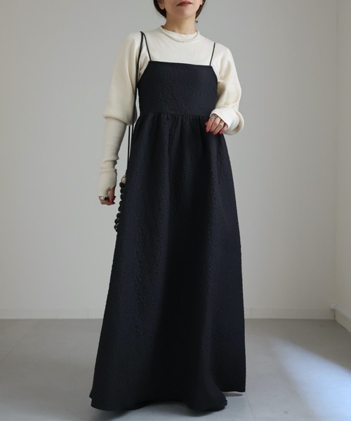 ap retro（アプレトロ）の「ジャガードベアキャミワンピース（ワンピース・レディース・アイボリー/ブラック/グリーン/ベージュ・FREE）」の20枚目の写真