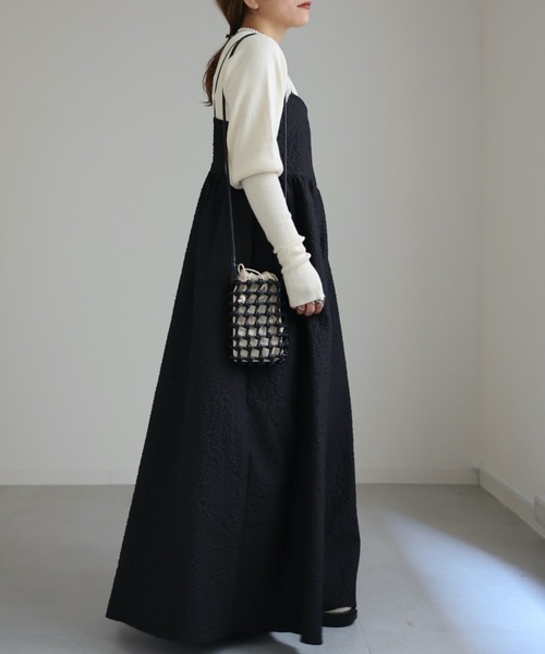 ap retro（アプレトロ）の「ジャガードベアキャミワンピース（ワンピース・レディース・アイボリー/ブラック/グリーン/ベージュ・FREE）」の22枚目の写真