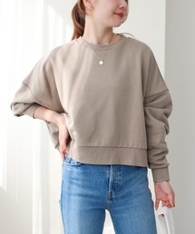 Social GIRL | 裏起毛ショートスウェットシャツ(スウェット)