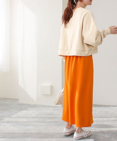 Social GIRL（ソーシャルガール）の「裏起毛ショートスウェットシャツ（スウェット・レディース・オフホワイト/グレイッシュベージュ/チャコール・M）」の7枚目の写真