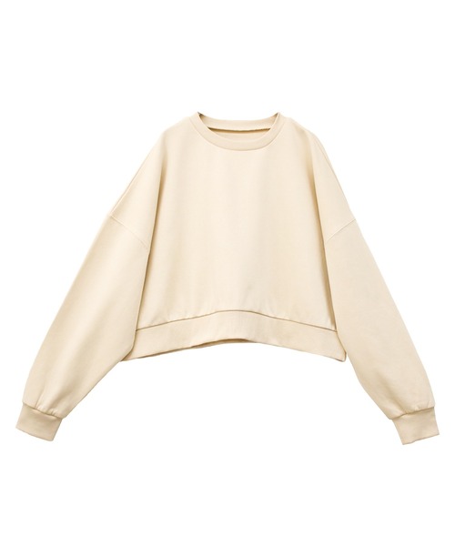 Social GIRL（ソーシャルガール）の「裏起毛ショートスウェットシャツ（スウェット・レディース・オフホワイト/グレイッシュベージュ/チャコール・M）」の19枚目の写真