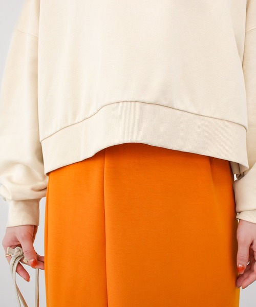 Social GIRL（ソーシャルガール）の「裏起毛ショートスウェットシャツ（スウェット・レディース・オフホワイト/グレイッシュベージュ/チャコール・M）」の15枚目の写真