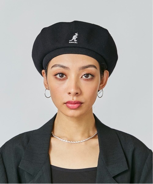 カンゴール ベレー帽 メンズ レディース 黒 大きいサイズ メッシュ