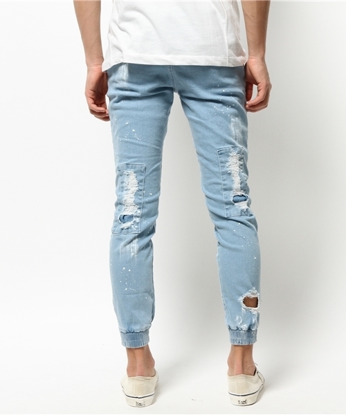 DANKE SCHON(ダンケシェーン)の「DankeSchon/ダンケシェーン/DamegeDenim JoggerPants(デニムパンツ・メンズ・ブルー・SMALL/LARGE/X-LARGE/MEDIUM)」の3枚目の写真
