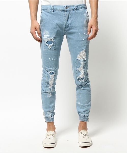 DANKE SCHON(ダンケシェーン)の「DankeSchon/ダンケシェーン/DamegeDenim JoggerPants(デニムパンツ・メンズ・ブルー・SMALL/LARGE/X-LARGE/MEDIUM)」の4枚目の写真