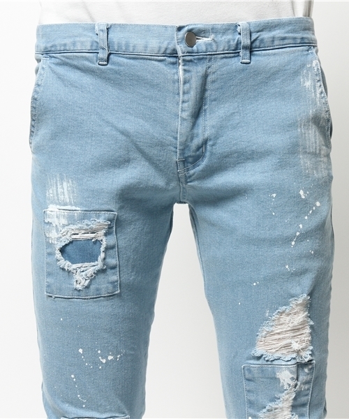 DANKE SCHON(ダンケシェーン)の「DankeSchon/ダンケシェーン/DamegeDenim JoggerPants(デニムパンツ・メンズ・ブルー・SMALL/LARGE/X-LARGE/MEDIUM)」の5枚目の写真