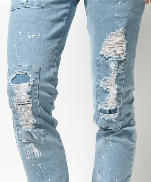 DANKE SCHON(ダンケシェーン)の「DankeSchon/ダンケシェーン/DamegeDenim JoggerPants(デニムパンツ・メンズ・ブルー・SMALL/LARGE/X-LARGE/MEDIUM)」の9枚目の写真