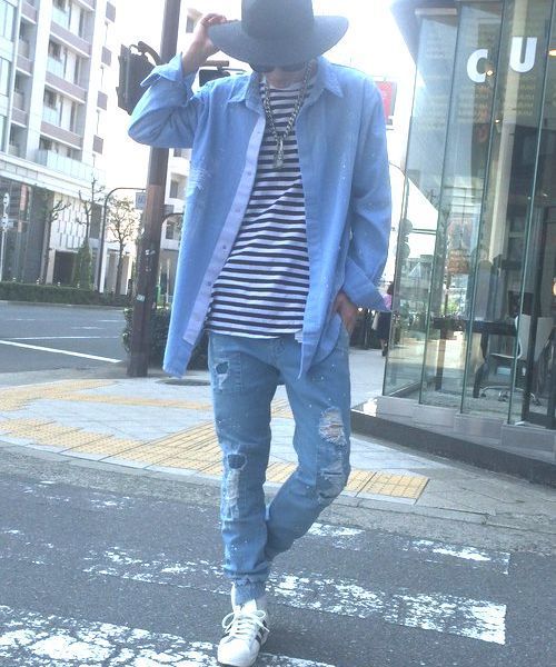 DANKE SCHON(ダンケシェーン)の「DankeSchon/ダンケシェーン/DamegeDenim JoggerPants(デニムパンツ・メンズ・ブルー・SMALL/LARGE/X-LARGE/MEDIUM)」の14枚目の写真