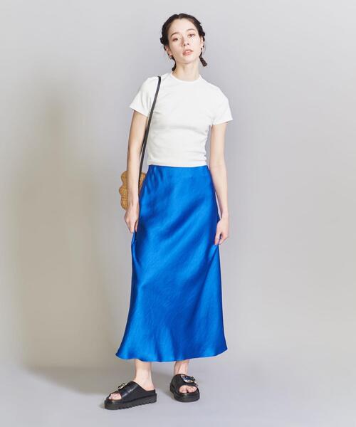 COOME（コーメ）の「＜COOME＞BABY ショートスリーブ Tシャツ（Tシャツ/カットソー・レディース・オリーブ/オフホワイト・M）」の10枚目の写真