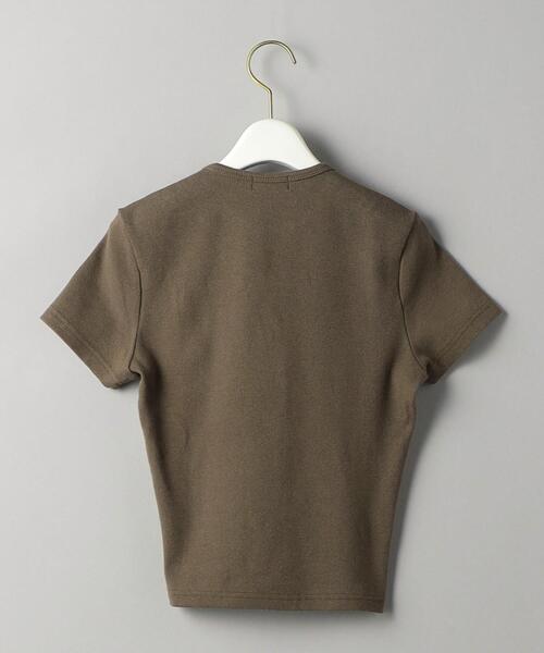 COOME（コーメ）の「＜COOME＞BABY ショートスリーブ Tシャツ（Tシャツ/カットソー・レディース・オリーブ/オフホワイト・M）」の12枚目の写真