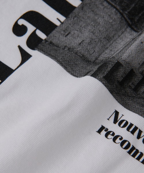 un dix cors（アンディコール）の「フォトプリントロンT（Tシャツ/カットソー・レディース・アイボリー/ブラック・FREE）」の6枚目の写真