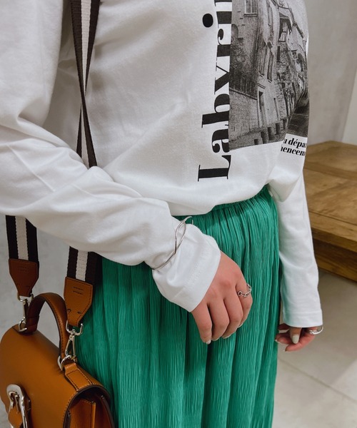 un dix cors（アンディコール）の「フォトプリントロンT（Tシャツ/カットソー・レディース・アイボリー/ブラック・FREE）」の17枚目の写真