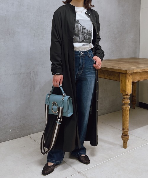 un dix cors（アンディコール）の「フォトプリントロンT（Tシャツ/カットソー・レディース・アイボリー/ブラック・FREE）」の3枚目の写真