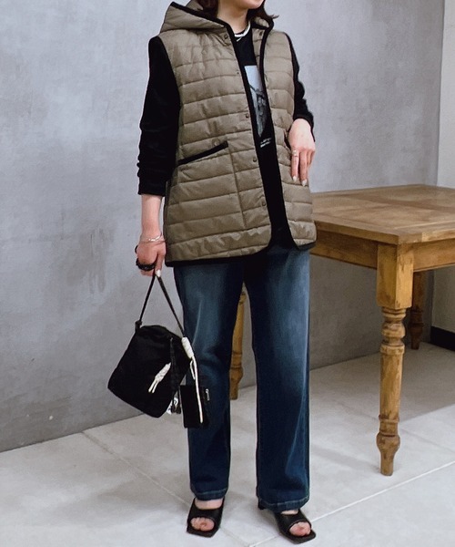 un dix cors（アンディコール）の「フォトプリントロンT（Tシャツ/カットソー・レディース・アイボリー/ブラック・FREE）」の12枚目の写真