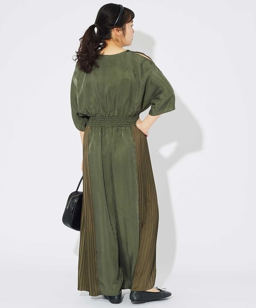 Dot＆Stripes CHILD WOMAN（ドットアンドストライプス　チャイルドウーマン）の「【NET別注】キュプラフィブリルツイル オールインワン（つなぎ/オールインワン・レディース・カーキ・FREE）」の15枚目の写真