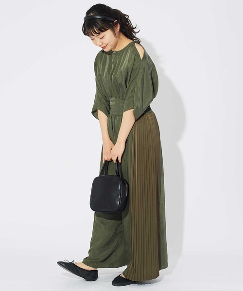 Dot＆Stripes CHILD WOMAN（ドットアンドストライプス　チャイルドウーマン）の「【NET別注】キュプラフィブリルツイル オールインワン（つなぎ/オールインワン・レディース・カーキ・FREE）」の12枚目の写真