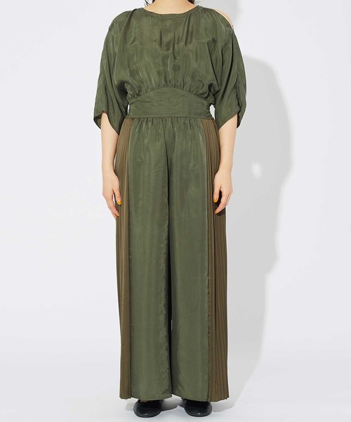 Dot＆Stripes CHILD WOMAN（ドットアンドストライプス　チャイルドウーマン）の「【NET別注】キュプラフィブリルツイル オールインワン（つなぎ/オールインワン・レディース・カーキ・FREE）」の17枚目の写真