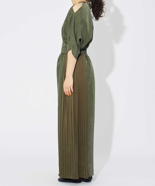 Dot＆Stripes CHILD WOMAN（ドットアンドストライプス　チャイルドウーマン）の「【NET別注】キュプラフィブリルツイル オールインワン（つなぎ/オールインワン・レディース・カーキ・FREE）」の18枚目の写真