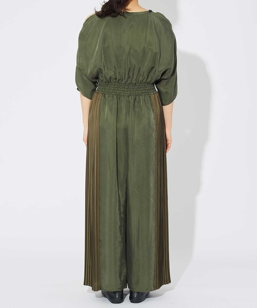 Dot＆Stripes CHILD WOMAN（ドットアンドストライプス　チャイルドウーマン）の「【NET別注】キュプラフィブリルツイル オールインワン（つなぎ/オールインワン・レディース・カーキ・FREE）」の19枚目の写真