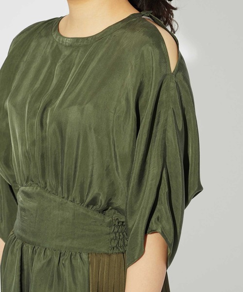 Dot＆Stripes CHILD WOMAN（ドットアンドストライプス　チャイルドウーマン）の「【NET別注】キュプラフィブリルツイル オールインワン（つなぎ/オールインワン・レディース・カーキ・FREE）」の20枚目の写真