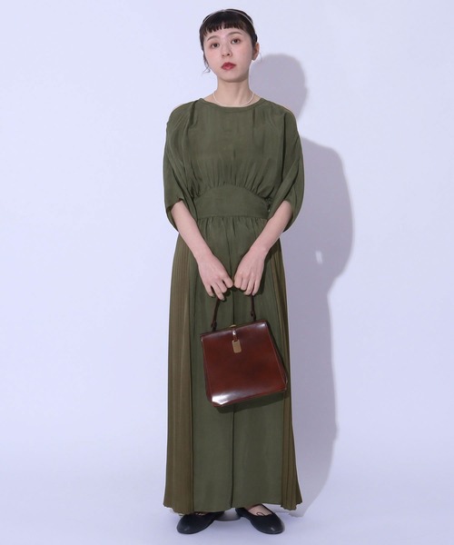 Dot＆Stripes CHILD WOMAN（ドットアンドストライプス　チャイルドウーマン）の「【NET別注】キュプラフィブリルツイル オールインワン（つなぎ/オールインワン・レディース・カーキ・FREE）」の2枚目の写真